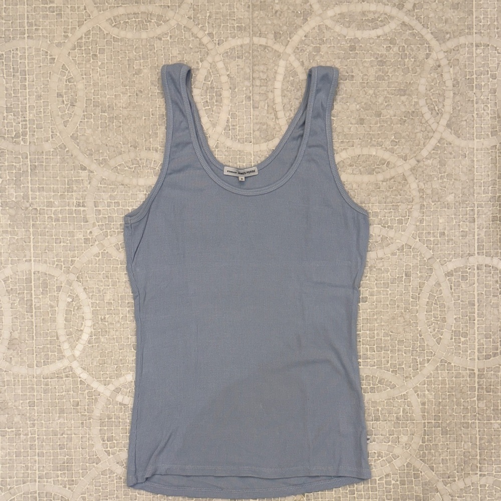 James Perse Soft Blue Tank Top